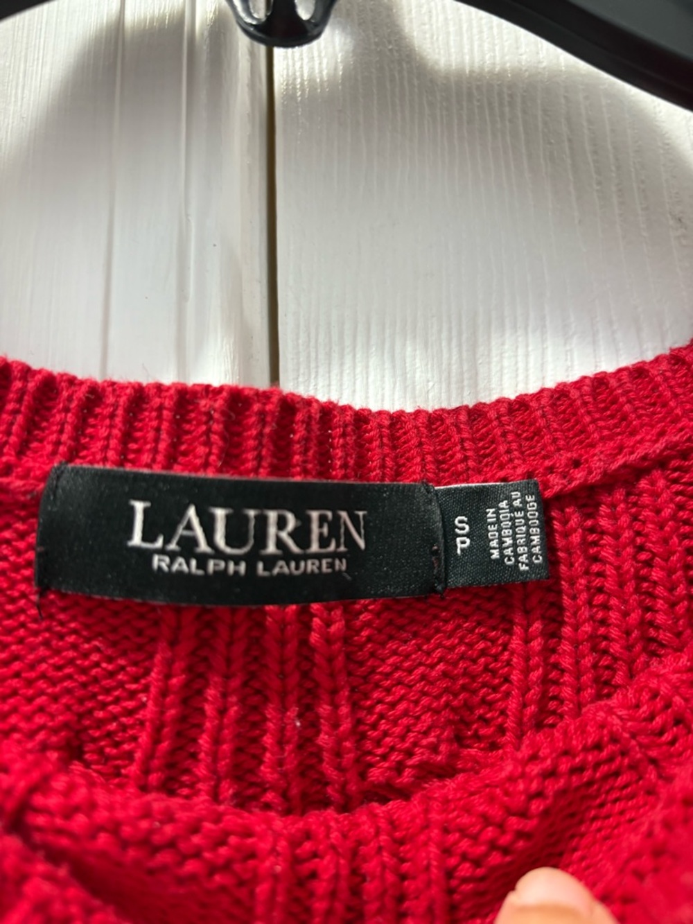 Lauren Ralph Lauren Black Label Classic Boatneck Cable Knit Sweater Size SP - Picture 3 of 4